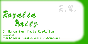 rozalia maitz business card